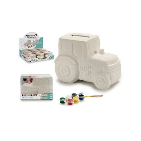 Pușculiță ceramică PINCELLO Tractor, 4 culori