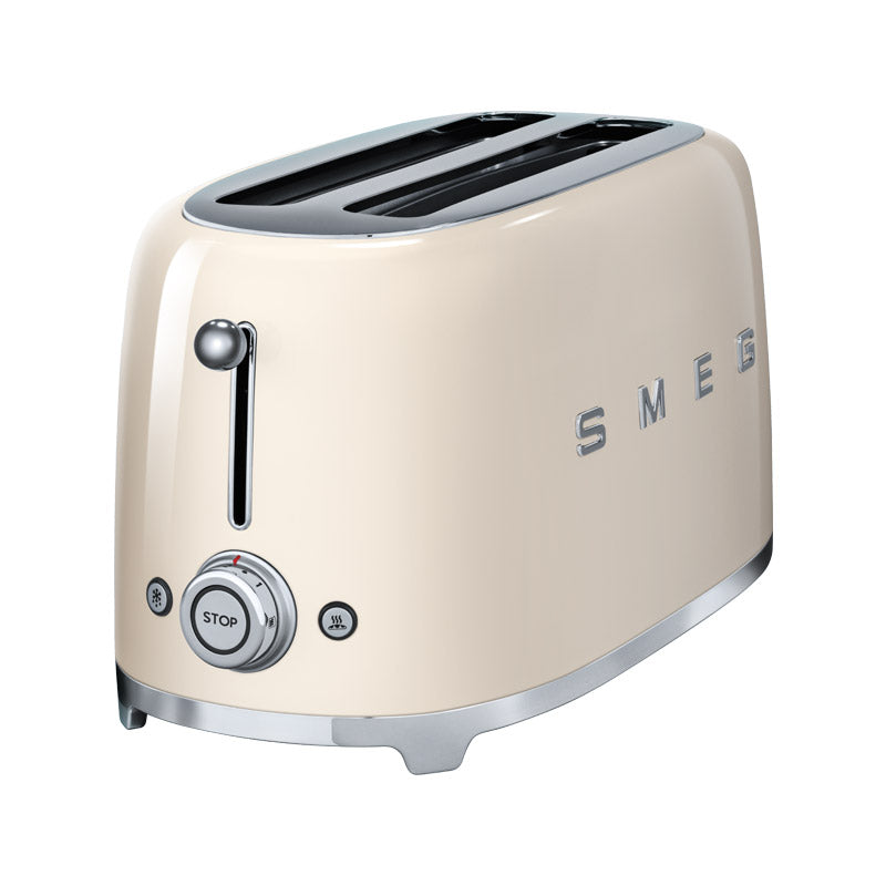 Prăjitor de pâine SMEG TSF02CREU, 1500W, 4 felii, 6 niveluri de prăjire, Cremă