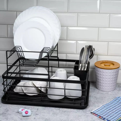 Uscător de vase KingHoff 1716, 2 niveluri, Negru