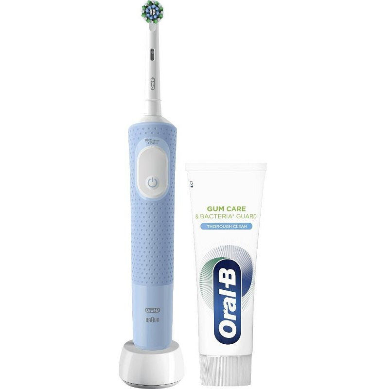 Periuță de dinți electrică + pastă de dinți, Oral-B D103, Vitality Pro X Clean, Albastră