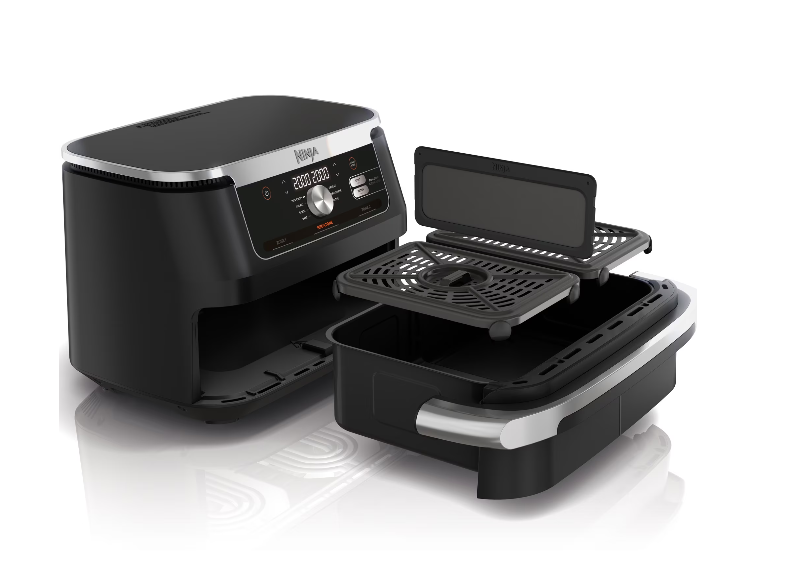 Friteuză cu aer Ninja AF500DE Foodi FlexDrawer, 2470W, 10.4L, 7 programe, neagră