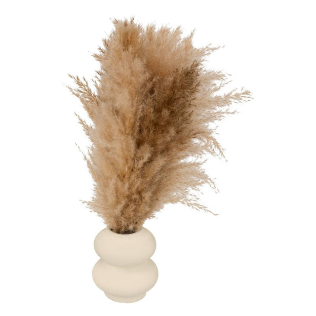 Декоративна композиция atmosphera Glen, Пампасова трева, Бяла керамична ваза, 44 cm