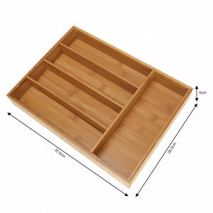 Dispenser de tacâmuri Kinghoff 1222, Bambus, 5 compartimente