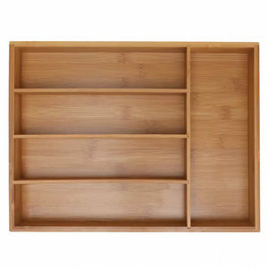 Dispenser de tacâmuri Kinghoff 1222, Bambus, 5 compartimente