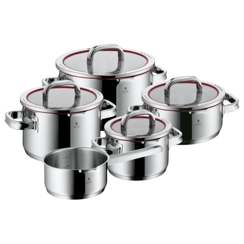 Set de cratițe WMF cu capac, inox, 9 piese