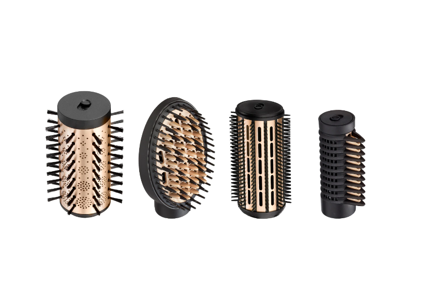 Perie electrică de păr BaByliss Big Hair Luxe AS970E, 650W + 4 accesorii, tehnologie ionică, înveliș ceramic, jet de aer rece, negru mat / auriu
