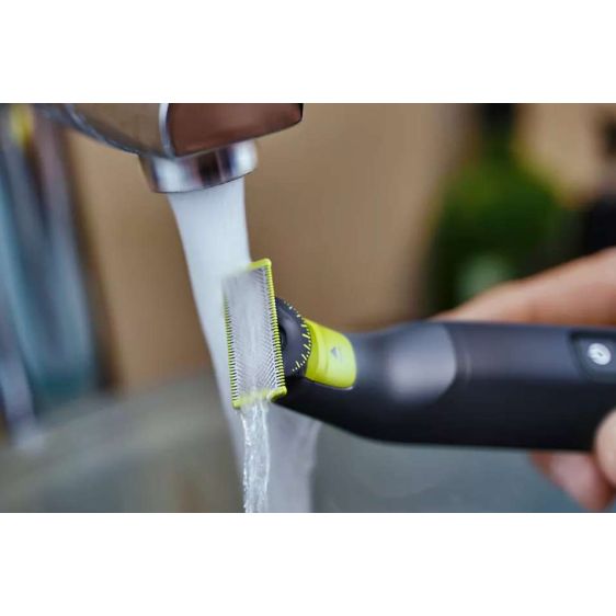Aparat de tuns Philips Pro 360 QP6541/15, OneBlade, Durată de viață a bateriei 90 min, Indicator LED, Negru/Galben 